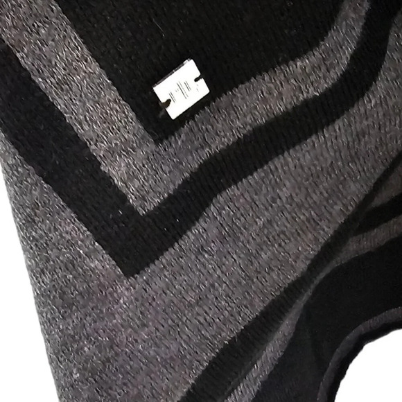 Ralph Lauren Womens Shawl Wrap Gray Draped Open Front  One Size Poncho Cardigan - Picture 8 of 9